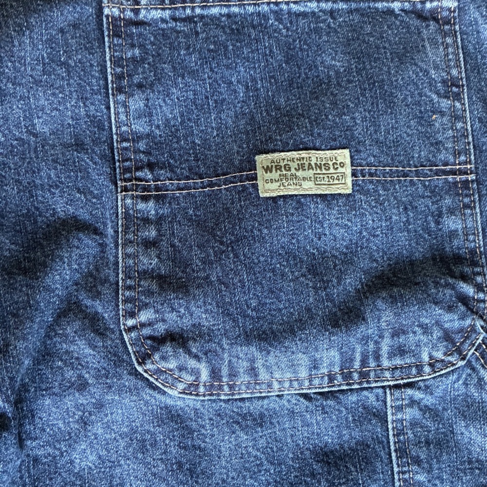 Wrangler Carpenter Jeans Women 42x30 Blue Excellent Workwear High Rise Utility - Picture 4 of 10